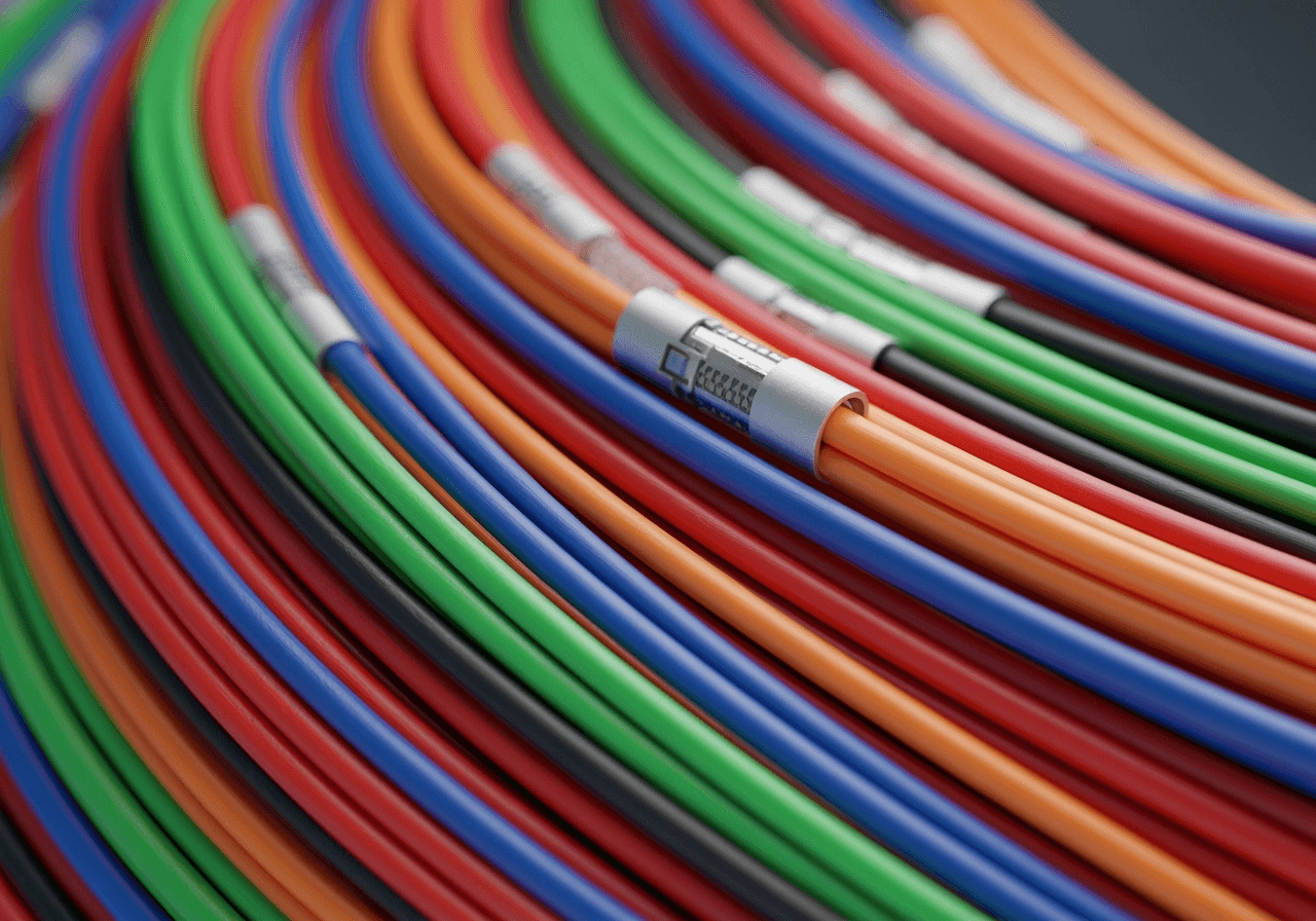 Colorful cable bundle illustration